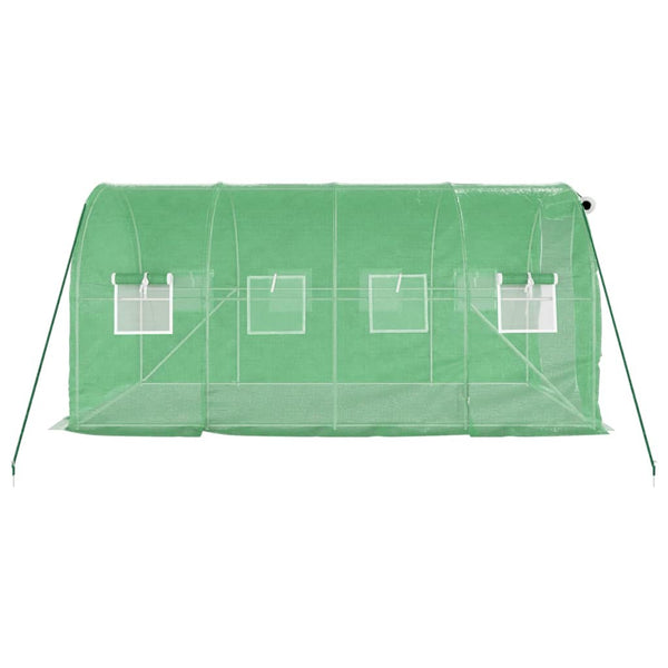 Grünes Gewächshaus mit Stahlrahmen Isguhi 8 m² 4x2x2 m