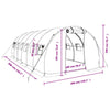 Weißes Gewächshaus mit Stahlrahmen Tenciu 18 m² 6x3x2 m