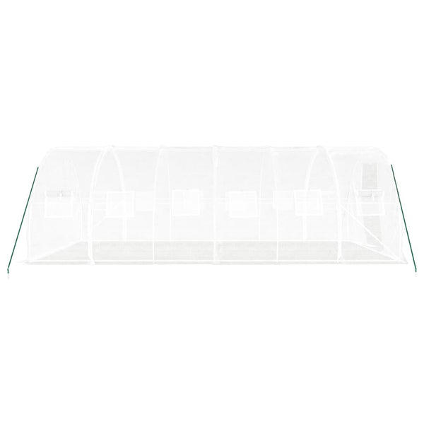Weißes Gewächshaus mit Stahlrahmen Tenciu 18 m² 6x3x2 m