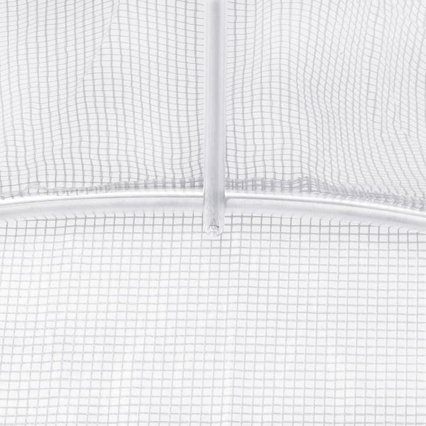 Weißes Gewächshaus mit Stahlrahmen Tenciu 18 m² 6x3x2 m