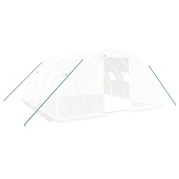 Weißes Gewächshaus mit Stahlrahmen Saban 16 m² 4x4x2 m