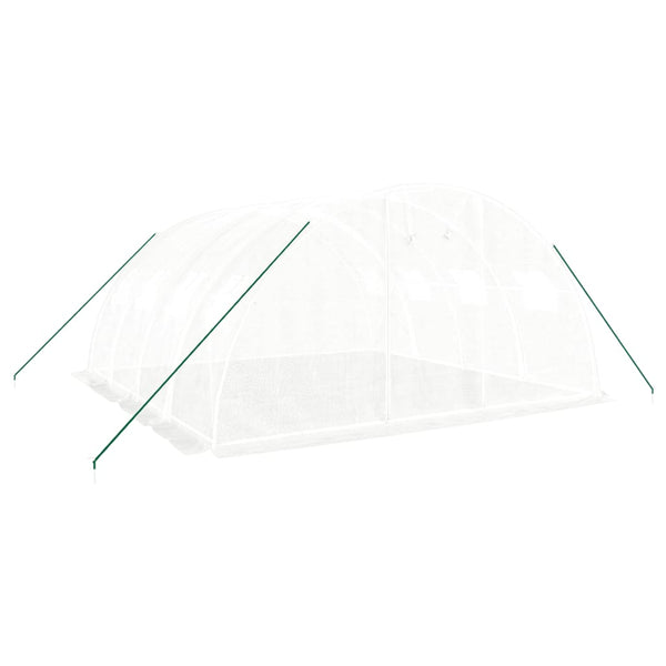 Weißes Gewächshaus mit Stahlrahmen Saban 16 m² 4x4x2 m