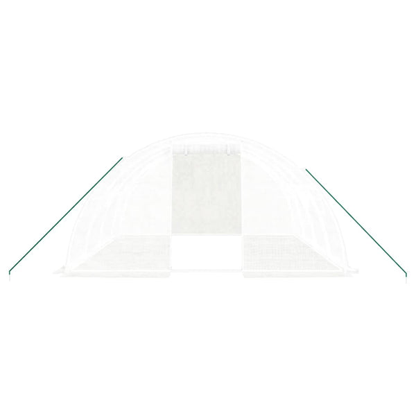 Weißes Gewächshaus mit Stahlrahmen Saban 16 m² 4x4x2 m