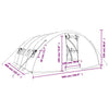 Grünes Gewächshaus mit Stahlrahmen Rikabi 20 m² 5x4x2,3 m