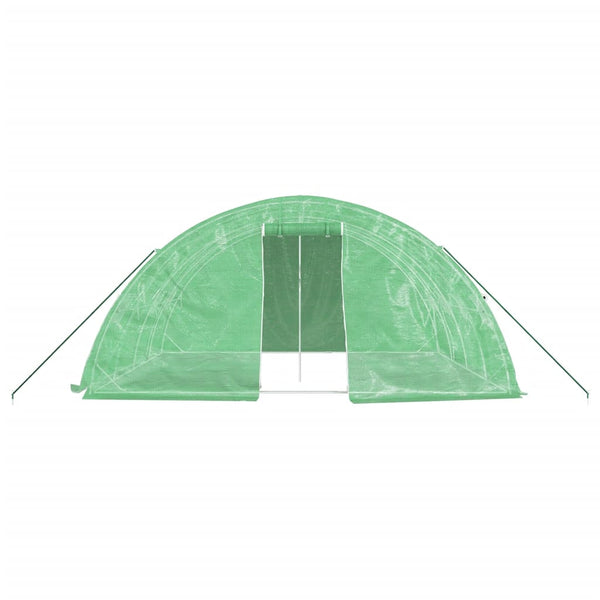 Grünes Gewächshaus mit Stahlrahmen Rikabi 20 m² 5x4x2,3 m