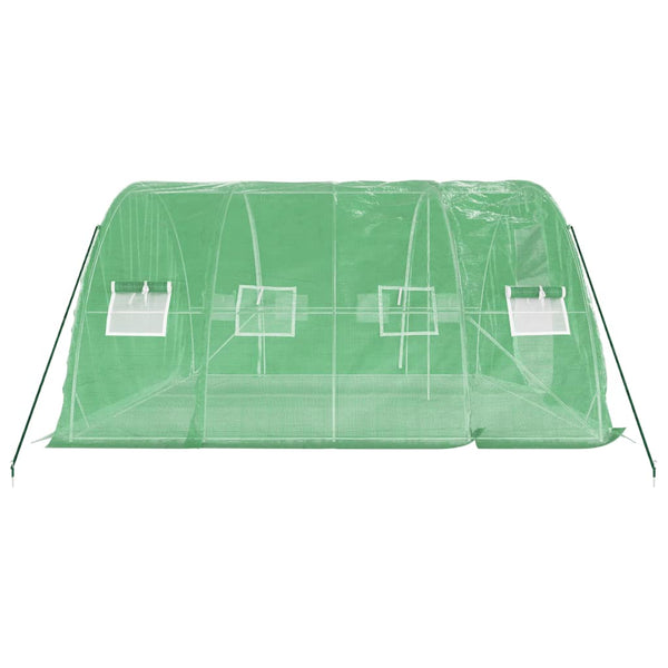 Grünes Gewächshaus mit Stahlrahmen Rikabi 20 m² 5x4x2,3 m