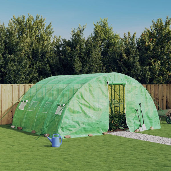 Grünes Gewächshaus mit Stahlrahmen Rikabi 20 m² 5x4x2,3 m