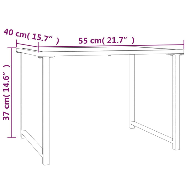 Anthrazitfarbener Gartentisch Traviata 55x40x37cm (Stahl)