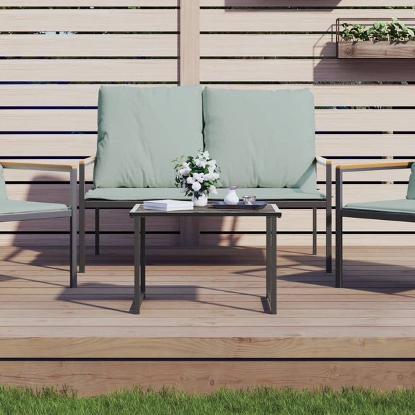 Anthrazitfarbener Gartentisch Traviata 55x40x37cm (Stahl)