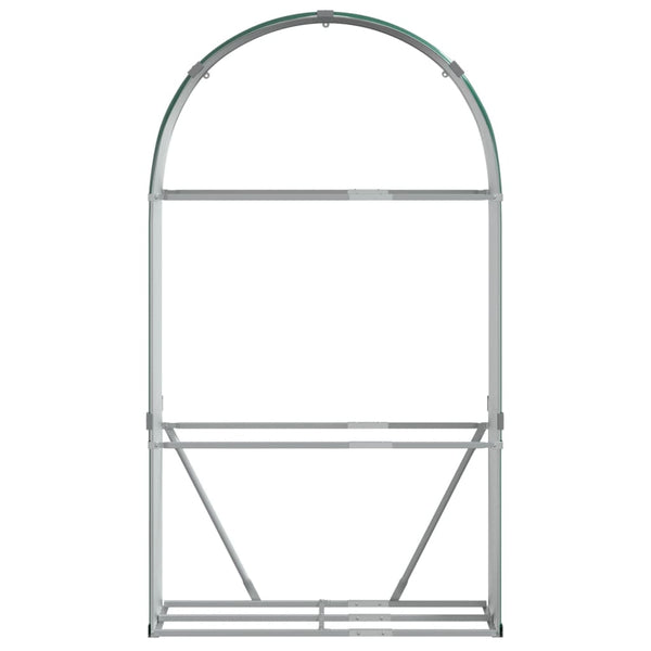 Grünes Kaminholzregal Rozmari 120x45x210cm (verzinkter Stahl)