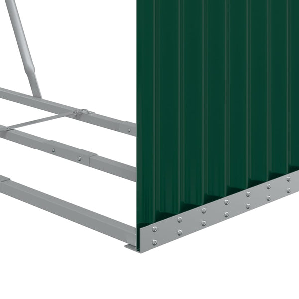 Grünes Kaminholzregal Rozmari 120x45x210cm (verzinkter Stahl)