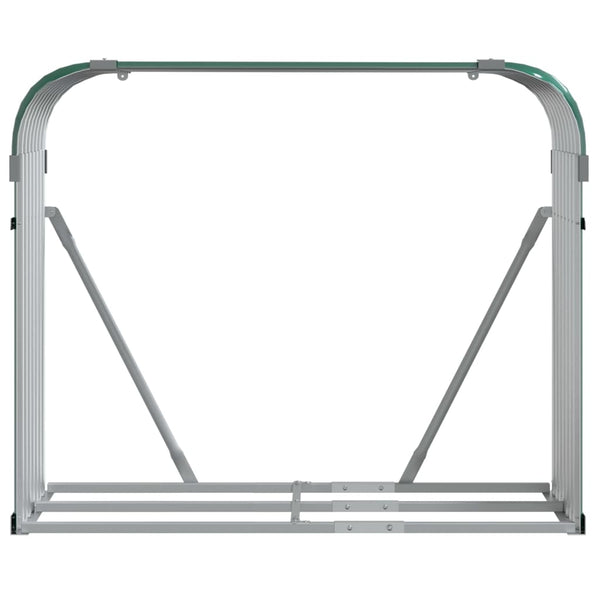 Vihreä polttopuuteline Rozmari 120x45x100cm (galvanoitu teräs)