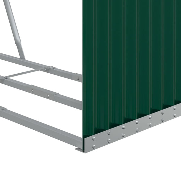 Vihreä polttopuuteline Rozmari 120x45x100cm (galvanoitu teräs)
