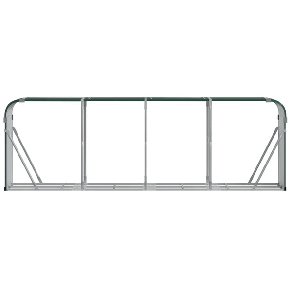 Grünes Kaminholzregal Rozmari 300x45x100cm (verzinkter Stahl)