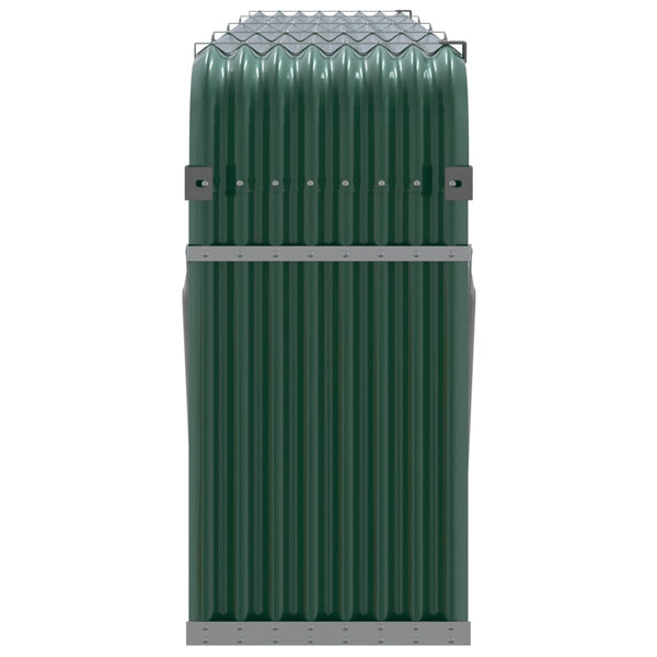 Grünes Kaminholzregal Rozmari 300x45x100cm (verzinkter Stahl)