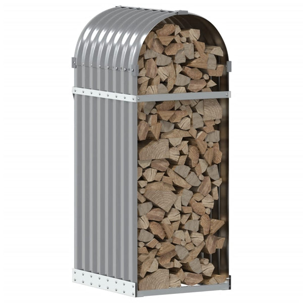Hellgraues Brennholzregal Rozmari 40x45x100cm (verzinkter Stahl)
