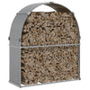 Hellgraues Kaminholzregal Rozmari 120x45x140cm (verzinkter Stahl)