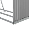 Hellgraues Kaminholzregal Rozmari 120x45x140cm (verzinkter Stahl)