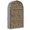 Hellgraues Kaminholzregal Rozmari 120x45x210cm (verzinkter Stahl)