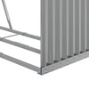 Hellgraues Kaminholzregal Rozmari 120x45x210cm (verzinkter Stahl)