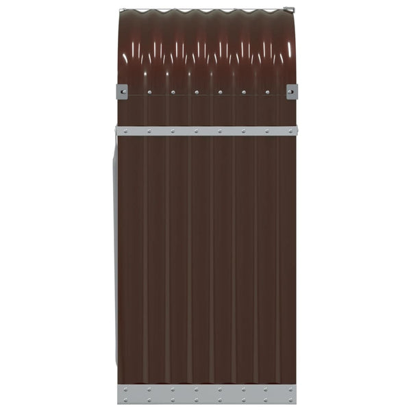 Braunes Kaminholzregal Rozmari 40x45x100cm (verzinkter Stahl)