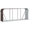 Braunes Kaminholzregal Rozmari 234x45x100cm (verzinkter Stahl)