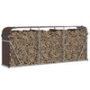 Braunes Kaminholzregal Rozmari 234x45x100cm (verzinkter Stahl)