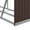 Braunes Kaminholzregal Rozmari 234x45x100cm (verzinkter Stahl)