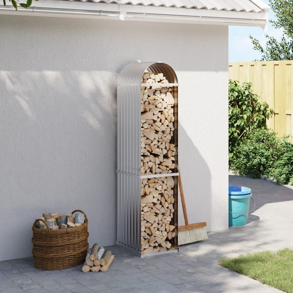 Brennholzregal Rozmari 40x45x170cm (verzinkter Stahl)