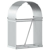 Silbernes Kaminholzregal Rozmari 80x45x120cm (verzinkter Stahl)
