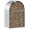 Silbernes Kaminholzregal Rozmari 80x45x120cm (verzinkter Stahl)