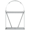 Silbernes Kaminholzregal Rozmari 80x45x120cm (verzinkter Stahl)