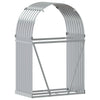 Silbernes Kaminholzregal Rozmari 80x45x120cm (verzinkter Stahl)