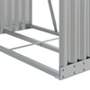 Silbernes Kaminholzregal Rozmari 80x45x120cm (verzinkter Stahl)