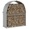 Silberner Kaminholzständer Rozmari 120x45x140cm (verzinkter Stahl)