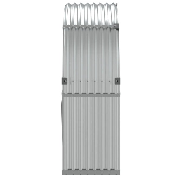 Silberner Kaminholzständer Rozmari 120x45x140cm (verzinkter Stahl)