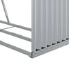 Silberner Kaminholzständer Rozmari 120x45x140cm (verzinkter Stahl)