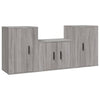 TV-Schrank-Set Sanza 3-teilig Grau (Sonoma Eiche)