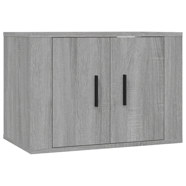 TV-Schrank-Set Sanza 3-teilig Grau (Sonoma Eiche)