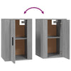 TV-Schrank-Set Sanza 3-teilig Grau (Sonoma Eiche)