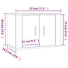 TV-Schrank-Set Sanza 3-teilig Grau (Sonoma Eiche)