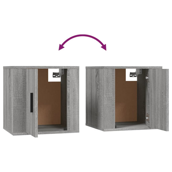 Graues TV-Schrank-Set Milorean (3-teilig, Sonoma-Holz)