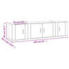 Graues TV-Schrank-Set Milorean (3-teilig, Sonoma-Holz)
