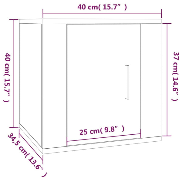 Graues TV-Schrank-Set Imtraut (2-teilig, Sonoma-Holz)