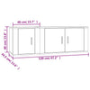 Graues TV-Schrank-Set Imtraut (2-teilig, Sonoma-Holz)