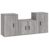 Graues TV-Schrank-Set Egaterina (3-teilig, Sonoma-Holz)
