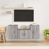 Graues TV-Schrank-Set Egaterina (3-teilig, Sonoma-Holz)