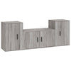 Graue TV-Schrank-Set Tiffanie (3-teilig, Sonoma Eiche)