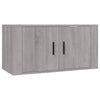 Graue TV-Schrank-Set Tiffanie (3-teilig, Sonoma Eiche)