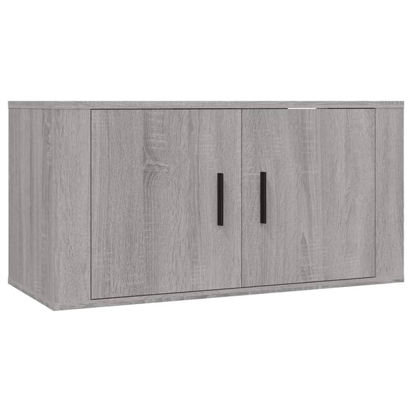 Graue TV-Schrank-Set Tiffanie (3-teilig, Sonoma Eiche)
